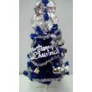 兩呎藍色聖誕樹-銀色系