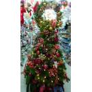 六呎圓頭綠色聖誕樹-紅色系