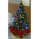 八呎圓頭綠色聖誕樹-彩色系