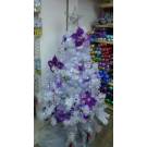 五呎白色圓頭聖誕樹-紫色系