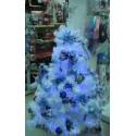 五呎圓頭白色聖誕樹-藍色系