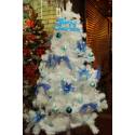 六呎白色裝飾聖誕樹-藍色系